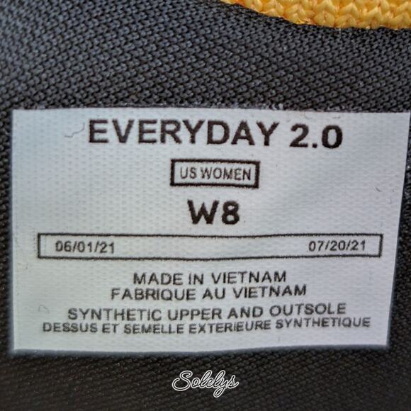 Vessi Everyday Move Womens 8 Honey Yellow White Waterproof Knit Lace Up Sneaker - Picture 5 of 11